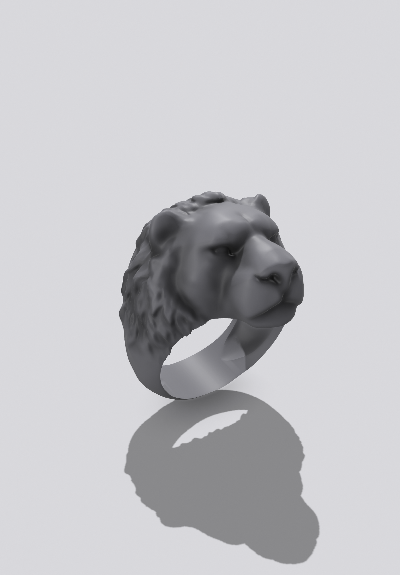 Lion bague bijoux animal 3D print model - Mito3D