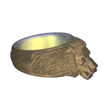 lion ring bijoux 3d print model - Mito3D