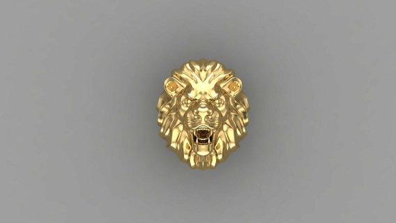 león anillo anillos 3d print model - Mito3D