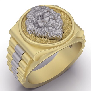 lion ring lion ring silver gold jewelry printable 3d model trend fashion design zbrush tiger  3d print model - Mito3D