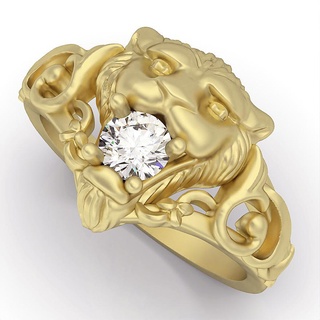 lion ring Jewelry silver gold jewelry printable 3d model trend fashion design zbrush tiger 3d print model - Mito3D
