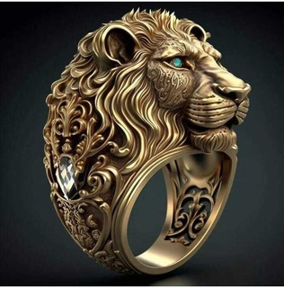 lion ring 3d-print model file 3dprinted design fashion gold golden jewel jewellery jewelry print printabl printable printing prototyping silver 3d print model - Mito3D