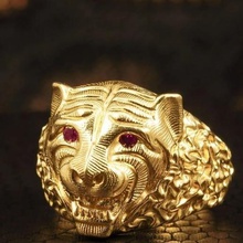 lion ring ready 3d print jewel jewellery jewell cnc 3dprintmodel 3dprint zbrush lionring rhino antique gold silver printable ancient tiger tigerring animal jewelry other 3d print model - Mito3D