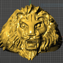 lion ring size 10 10gr gold jewelry leon 3d print model - Mito3D