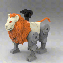 lion robot art animal 3d print model - Mito3D
