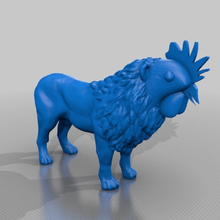 aslan horoz oyun hayvanlar 3d print model - Mito3D