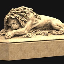 escultura de leão modelo 3d a arte estátua decoração deorative stl socorro cnc 3dprint printable esculpido madeira clássico barroco modelagem 3d print model - Mito3D
