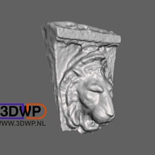 lion sculpture 3d scan wall hanger art scanner animal grotesque meshmixer statue mounted scans replicas 3d print model - Mito3D