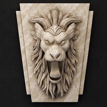 lion sculpture bust design cnc art 3d print model - Mito3D