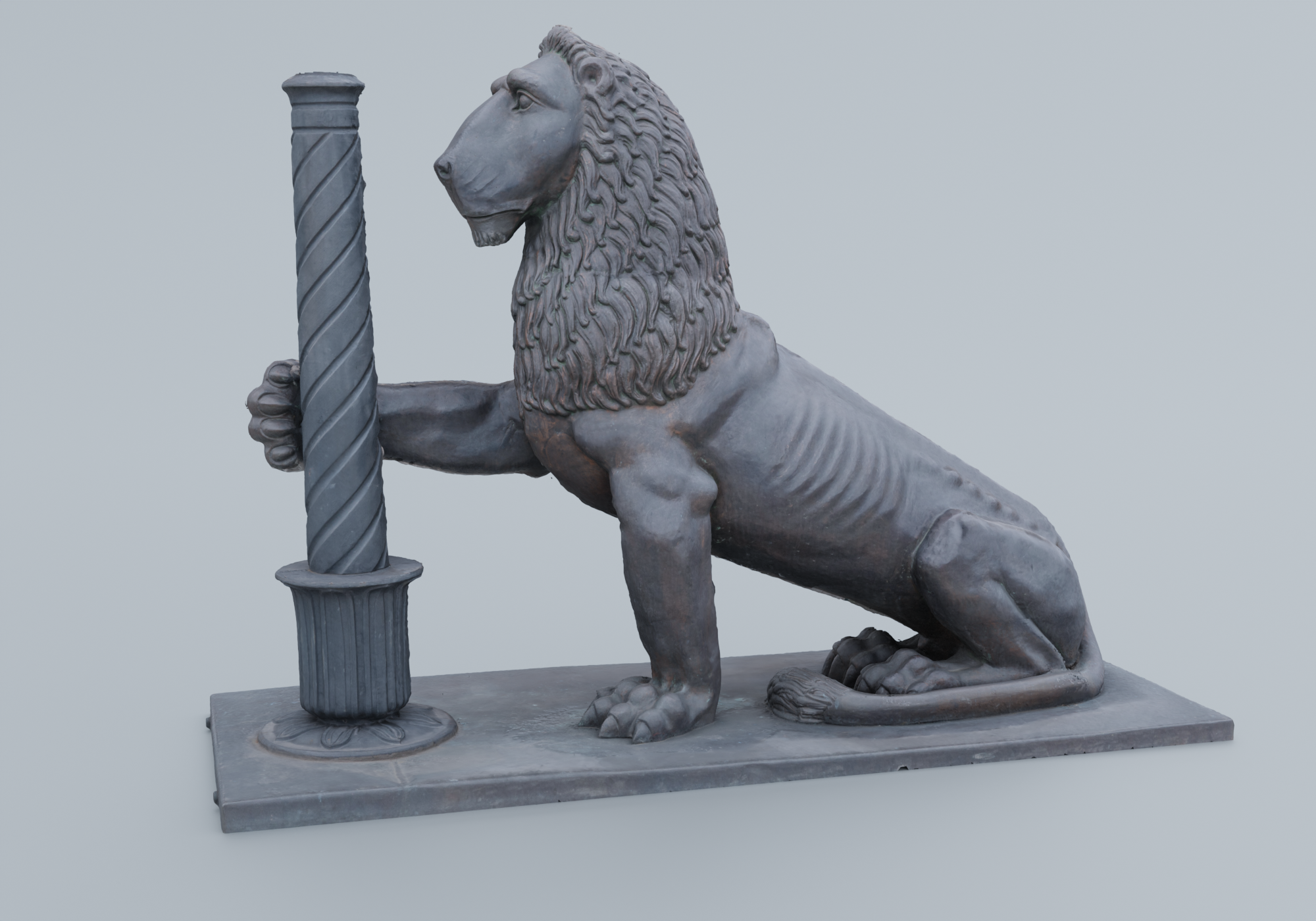 leão estátua animal monumento Budapeste bme 3D print model - Mito3D