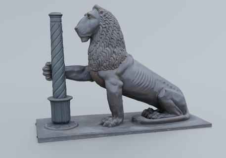 lion statue animal lion statue monument budapest bme  3d print model - Mito3D