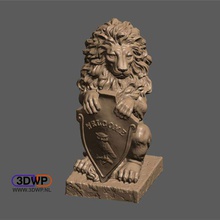 lion statue ''welcome'' art animal meshmixer sculpture welcome sculptures 3d print model - Mito3D