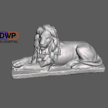 lion statue 3d scan art 123d 123dcatch catch animal meshmixer sculpture scans replicas 3d print model - Mito3D