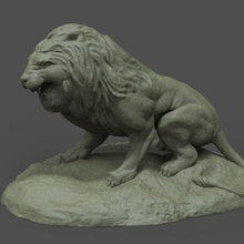 statua del leone art stl giocattolo 3dprint figura la scultura libero kit 3d print model - Mito3D