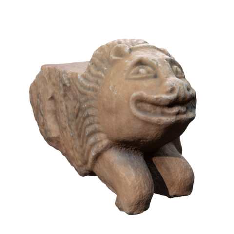 aslan tombstone destek sanat 3D print model - Mito3D