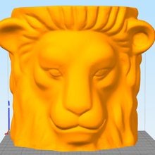 león vase don jardín.de la arquitectura.art.casa.animal 3d print model - Mito3D