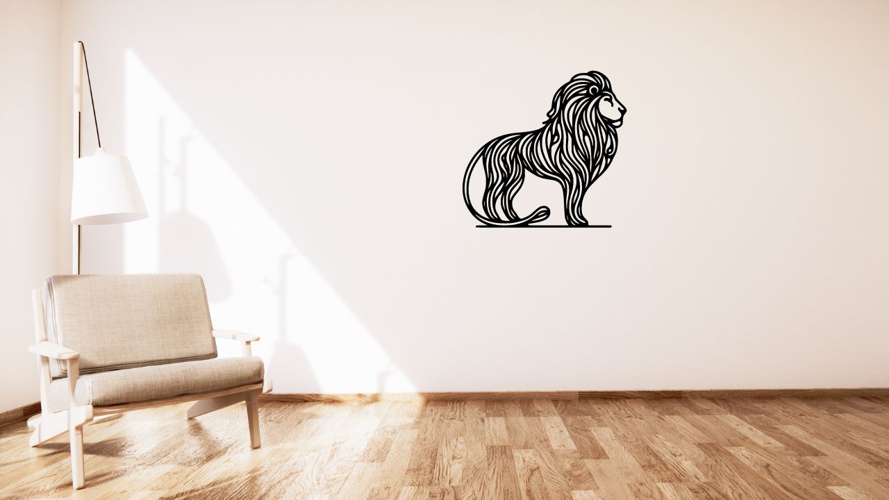 lion wall art home decor decoration stile fashion cool figures 3D print model - Mito3D