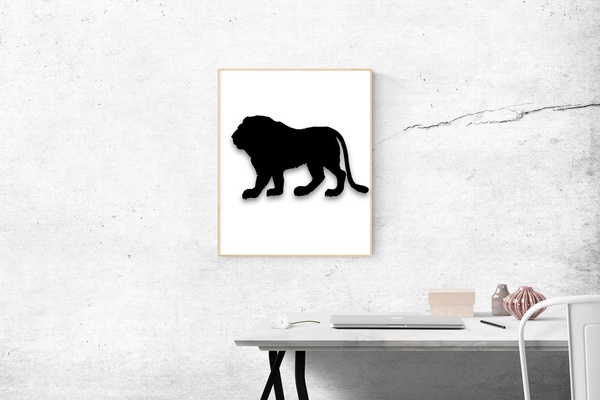 lion wall 2 art home decor decoration stile fashion cool figures 3d print model - Mito3D