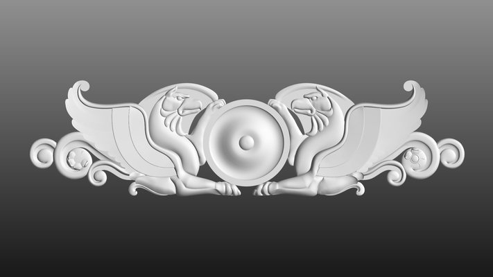 lion wood decorative carved art sofa closet table bed cnc artcam ornament pattern furniture 3d print model - Mito3D