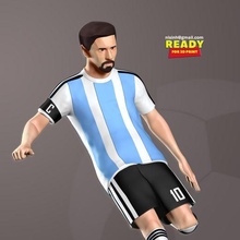 lionel messi mess player football soccer 3dprint statue figure ronaldo critiano 3dprinting 3d print model - Mito3D
