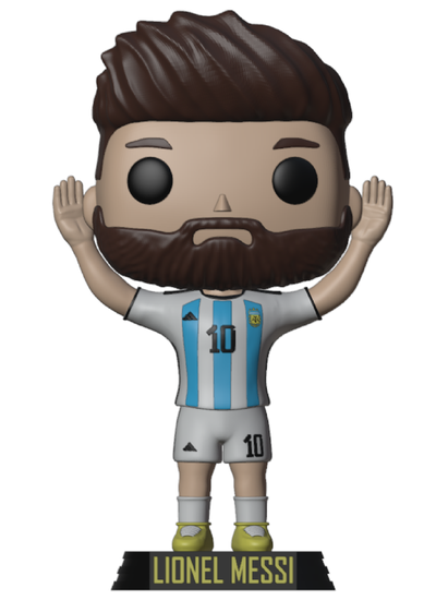 lionel messi funko arte calcio argentina barcellona psg inter miami selezione nonno capra giocattolo sport 3d print model - Mito3D