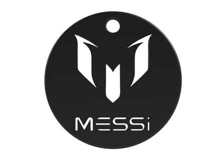 lionel messi logo key ring keychain soccer custom keychains personalized 3d print model - Mito3D