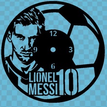 lionel messi watch home clock time dwelling wall 3dlito leo karaoke soccer 3d print model - Mito3D