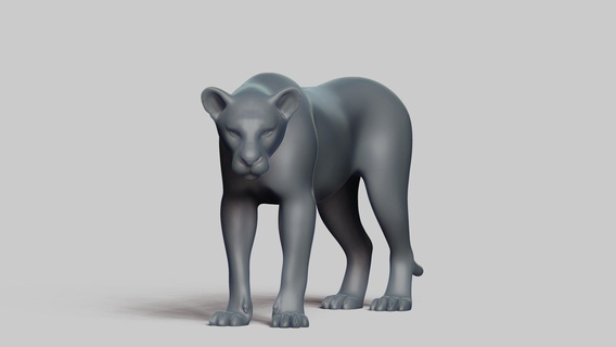 leonessa posa 01 stl file 3d stampa modello mammifero animale fauna selvatica design arte figurine giocattolo pla resina creality natura 3d print model - Mito3D