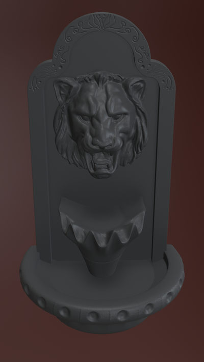 lionhead backflow incense lion toy 3d print model - Mito3D