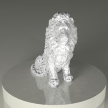 les lions art décor style glamour 3d print model - Mito3D