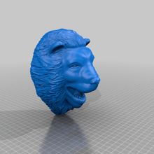 lions head display - wall mount various art gift lion 3d print model - Mito3D