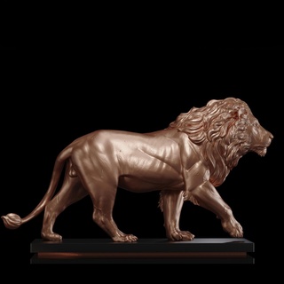 leões rei Leo impressão estátua escultura sentar animal antigo tigre estatueta monumento Kasr el preocupações imprimível Puma arte esculturas 3d print model - Mito3D
