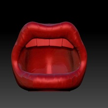 lip bowl 01 labio cuenco envase boca 3d print model - Mito3D