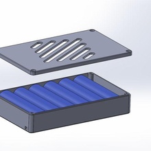 lipo baterias caixa ferramenta bateria eletrônicos recinto suporte 3d impressão 3d print model - Mito3D