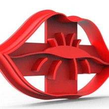 lips cookie cutter 3d print model - Mito3D