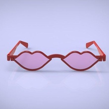 lèvres lunettes mode filles Jeu jouet lentille calamar train lire Bureau gamins 3d print model - Mito3D