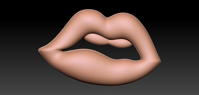 lábios modelo moda colar 3d print model - Mito3D