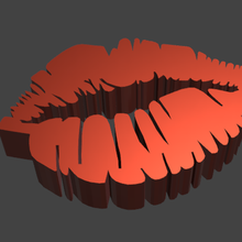 lips wall 2d art wall lips 3d print model - Mito3D