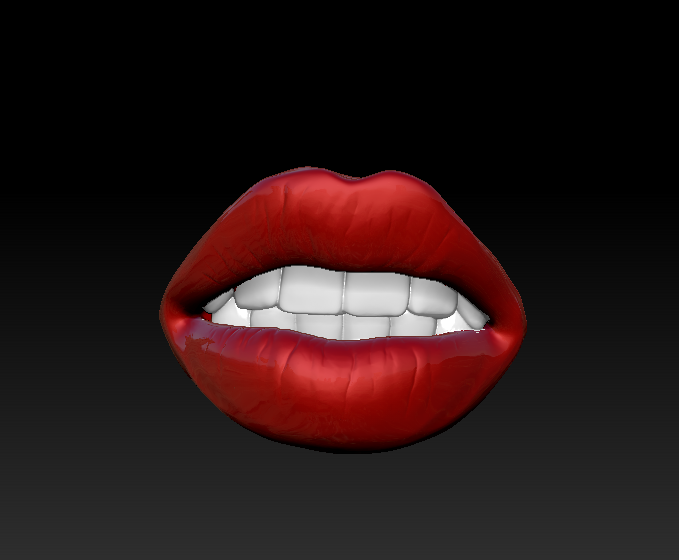 lips woman girl head face body anatomy teeth mouth nose red beautiful art sculptures 3D print model - Mito3D