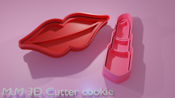 lipstick cookie cutter nail polish 3d print model - Mito3D