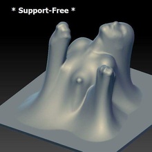 liquid girl arte liquido spandex lava paura intrappolato corpo coperto 3d print model - Mito3D