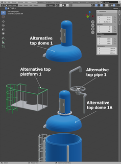 liquidi Conservazione serbatoio 1 43 st aggiornamento kit industriale strutture 50 terreno steampunk kitbash 3d print model - Mito3D