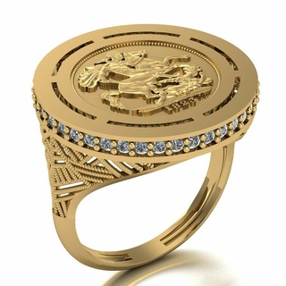 lira squillare 063 oro gioielleria argento diamante gioiello Fidanzamento nozze moda anello d'oro ciondoli anelli 3d print model - Mito3D