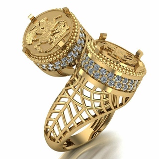 lire bague 064 or bijoux argent diamant bijou engagement mariage mode pendentifs anneaux 3d print model - Mito3D