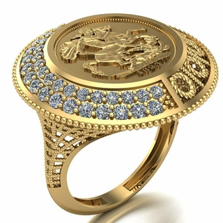 Lira Ring 065 Gold Schmuck Silber Diamant Juwel Engagement Hochzeit Mode Goldring Anhänger Ringe 3d print model - Mito3D