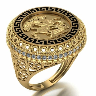 lira ring 068 gold jewelry silver diamond jewellery jewel engagement wedding fashion goldring pendants rings 3d print model - Mito3D