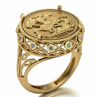 lira squillare 070 oro gioielleria argento diamante gioiello Fidanzamento nozze moda anello d'oro ciondoli anelli 3d print model - Mito3D