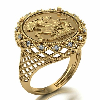 lira ring 071 gold jewelry silver diamond jewellery jewel engagement wedding fashion goldring pendants rings 3d print model - Mito3D