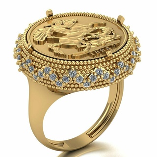 lire bague 072 or bijoux argent diamant bijou engagement mariage mode pendentifs anneaux 3d print model - Mito3D
