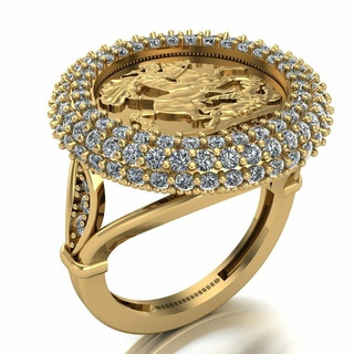 Lira Ring 080 Gold Schmuck Silber Diamant Juwel Engagement Hochzeit Mode Goldring Anhänger Ringe 3d print model - Mito3D